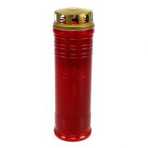 Article Lampes funéraires rouge Ø7,5cm H24,5cm 1 pièce