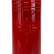 Article Lampes funéraires rouge Ø7,5cm H24,5cm 1 pièce