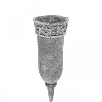 Article Ornements funéraires Fleurs de deuil Vase funéraire avec piquet L24cm