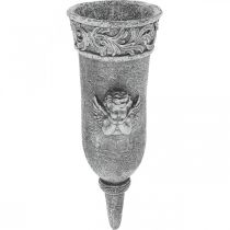 Ornements funéraires Fleurs de deuil Vase funéraire avec ange L29.5cm