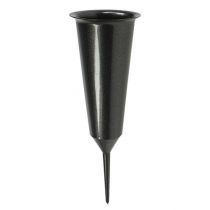 Vase funéraire anthracite 33cm