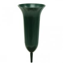 Article Vases funéraires Décoration funéraire en plastique Vert foncé H31cm 5pcs