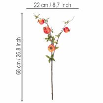 Article Branche de grenadier artificielle, idéale comme décoration de table, 68 cm.