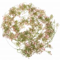 Guirlande de gypsophile Rose 180cm