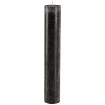 Article Grandes bougies Bougies bâton noires 50mm x 300mm 4 pcs