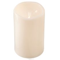 Article Grande bougie LED avec minuterie Pour extérieur blanc chaud Ø12,5cm H20cm 2pcs