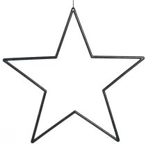Article Grandes étoiles à suspendre étoiles noires pailletées Ø24cm 6 pcs