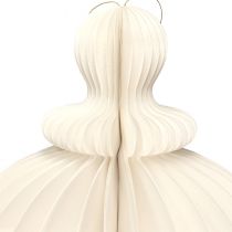 Article Décoration à suspendre Boule de Noël en papier blanc argenté H80cm