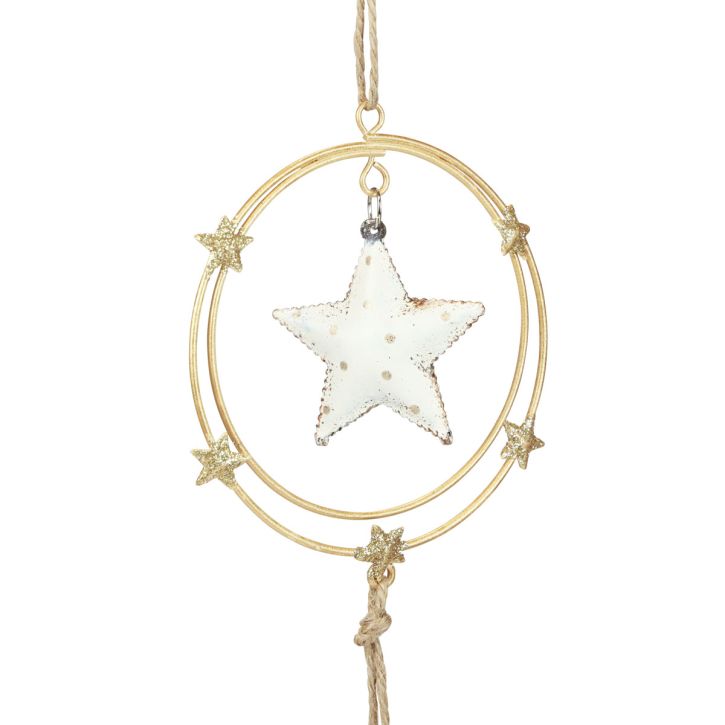 Article Suspension décorative Noël étoile dorée, 38 cm, lot de 3