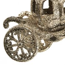 Décoration à suspendre Carrosse de Noël à paillettes 11x5x8,5cm