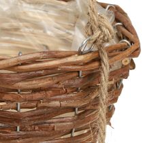 Article Panier à fleurs suspendu 2 paniers bois naturel Ø20cm/26cm