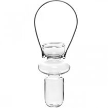 Article Mini vases en verre vase suspendu support en métal décoration en verre H10.5cm 4pcs