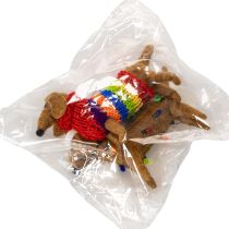 Article Ornement décoratif en forme de teckel pour sapin de Noël, 16 cm, lot de 2