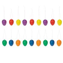 Article Décorations d'œufs de Pâques pour le printemps, pour la maison ou le jardin. Objets décoratifs colorés, 6 cm, lot de 24.