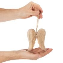Article Pendentif aile d'ange en bois pour décoration suspendue 12 cm