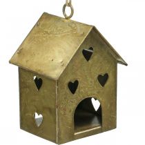 Cintre de Noël maison en métal vintage doré H9,5cm 3pcs