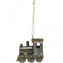 Article Décoration de Noël locomotive en métal vintage H7,5 cm