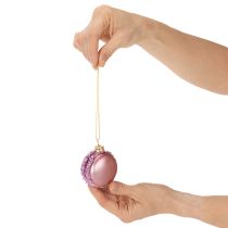 Article Pendentif macaron pour sapin de Noël 6 cm