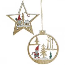 Pendentif de Noël décorations de sapin de Noël gnome 8/10cm 12pcs