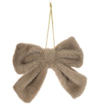 Article Nœud décoratif en peluche avec attache, 16 cm, lot de 3