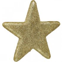 Décoration de Noël pendentif étoile paillettes dorées 18,5cm 4pcs
