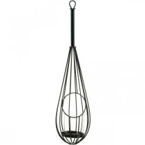 Lanterne à suspendre déco suspendue gouttes noir 52cm