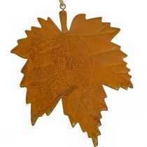 Décoration d&#39;automne feuilles métal aspect rouille feuille d&#39;érable 6 pièces