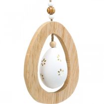 Article Oeuf de Pâques à suspendre avec motifs d'oeufs Décoration de Pâques H12cm 3 pcs