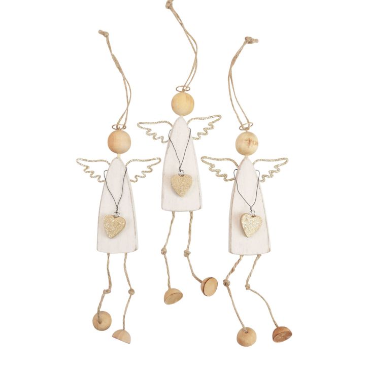 Article Pendentif ange décoration de Noël à suspendre H22cm 3pcs