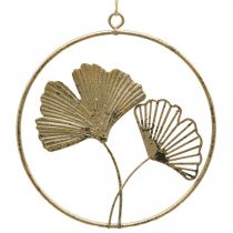 Article Anneau déco or  Décoration murale feuille de ginkgo Ø16cm 3pcs