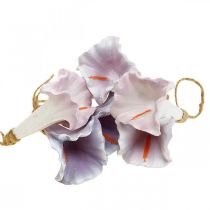 Suspension déco Campanule Violet Blanc Ø3.5cm H8cm 6pcs