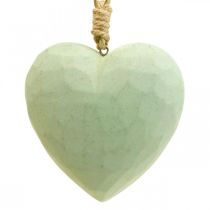 Article Coeur en bois déco cintre coeur en bois déco vert 12cm 3pcs