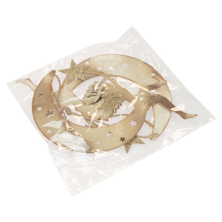 Article Pendentif ange étoile décoration de Noël à suspendre H19cm 2 pièces