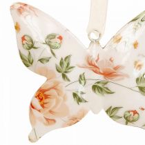 Papillons décoratifs fleurs de décoration à suspendre en métal L12×H10cm 3pcs