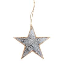 Article Décoration étoiles en bois cintre décoratif décoration rustique bois blanc Ø15cm