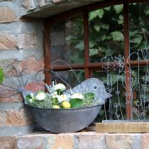 Pot à suspendre métal oiseau mur pot de fleurs à suspendre 34×22cm