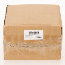 Article Maison rustique en céramique avec LED lumineuse, idéale comme décoration de table d'ambiance, 15 cm, lot de 2