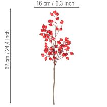 Article Branche d'églantier artificiel avec baies brillantes, 62 cm