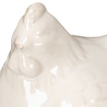 Article Figurine de poulet, émaillée brillante, pour décoration intérieure moderne, 17 cm, lot de 2