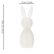 Article Figurine décorative de lapin à l'aspect plié, idéale pour un intérieur moderne, salon ou bureau, 13 cm, lot de 3.