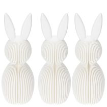Article Figurine décorative de lapin à l'aspect plié, idéale pour un intérieur moderne, salon ou bureau, 13 cm, lot de 3.