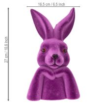 Article Buste de lapin floqué « Lapin pensif » pour Pâques 16,5 × 13 × 27 cm