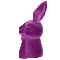 Article Buste de lapin floqué « Lapin pensif » pour Pâques 16,5 × 13 × 27 cm