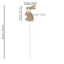 Article Figurine décorative de lapin de Pâques pour les décorations printanières et les accents saisonniers, 42 cm, lot de 8