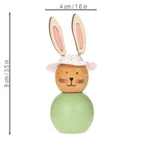 Article Figurines de lapin de Pâques en bois, décoration printanière, accessoire de décoration pour la maison, 9 cm, lot de 8