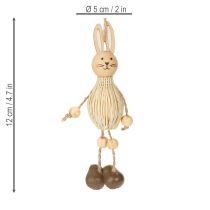 Article Décorations de Pâques à suspendre en forme de lapin, 12 cm, lot de 4