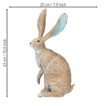 Article Figurine décorative de lapin pour des compositions printanières et pascales élégantes, 43 cm