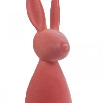 Article Lapin de Pâques décoratif, floqué orange abricot, H69cm