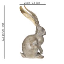 Article Figurine décorative de lapin pour une décoration élégante de printemps et de Pâques, 52 cm