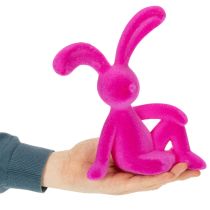 Article Lapin décoratif assis, idéal pour apporter une touche printanière à votre salon ou bureau, 22 cm, lot de 2.